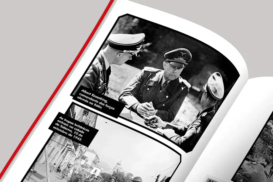 Página interna com fotos históricas legendadas