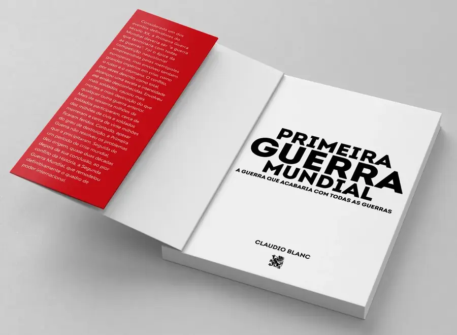 Livro Primeira Guerra Mundial aberto